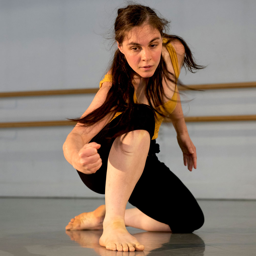 Dance artist Rebecca Margolick in rehearsal