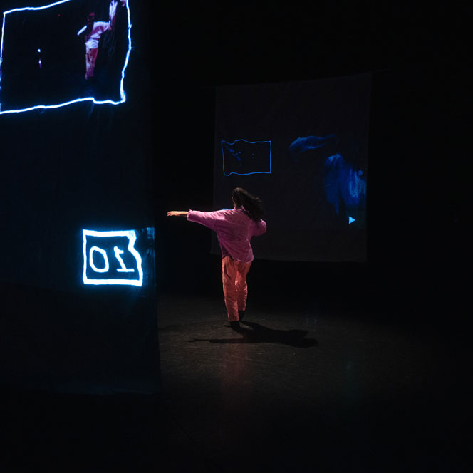 Dance artist Caroline MacCaull rehearses